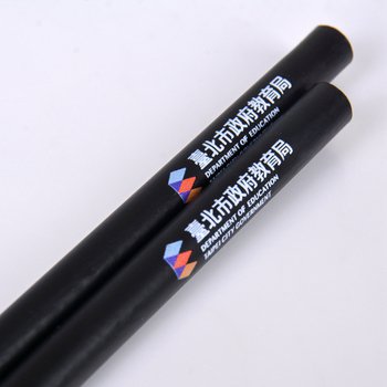 原木鉛筆-消光黑筆桿印刷設計禮品-圓形塗頭廣告筆-採購批發製作贈品筆_1